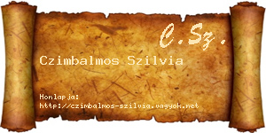 Czimbalmos Szilvia névjegykártya