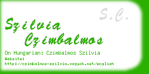 szilvia czimbalmos business card